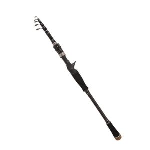 Carbon Telescopic Luya Rod Short Section Fishing Throwing Rod, Length: 3.6m (Curved Handle)