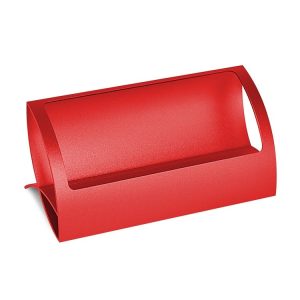 Creative Metal Card Holders Note Holders for Office Display Desk Business Card Holders Desk Accessories Stand Clip (Red)