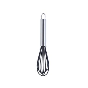 Silicone Egg Beater Home Egg Mixer Kitchen Gadgets Cream Baking Tools, Colour: 8 inch Black