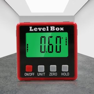 Precision Digital Inclinometer Electron Goniometers 4x90 Degree Magnetic Base Digital Protractor Angle Finder Bevel Box (Inclinationery)