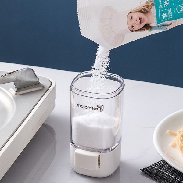 Marbrasse Metering Seasoning Box Pressing Type Seasoning Bottle Rotary Sealing Household Kitchen Seasoning Can, Specification: 2 Pieces - Image 6