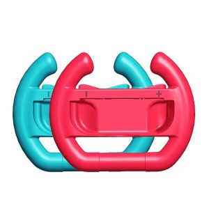 DOBE Left And Right Handle Steering Wheel For Switch OLED / Switch, Specification: Red + Blue(2PCS / Pack)