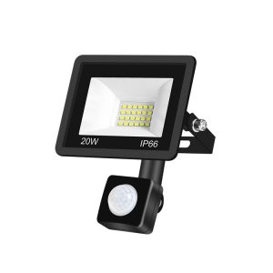 20W PIR LED Spotlight Outdoor Project Light Waterproof Garden Energy-Saving Lighting Floodlight, Style: (Cold White Light)
