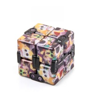 3 PCS Infinite Magic Cube Halloween Theme Variety Flip Folding Second Order Magic Cube Finger Toy, Colour: NO.168-8-26 Halloween Purple
