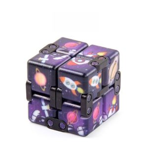 3 PCS Infinite Magic Cube Halloween Theme Variety Flip Folding Second Order Magic Cube Finger Toy, Colour: NO.168-8-28 Space