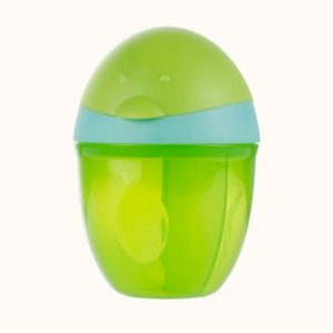 Cartoon Penguin Baby Milk Powder Box Portable Three-Layer Formula Food Container Storage Feeding Box (Green)