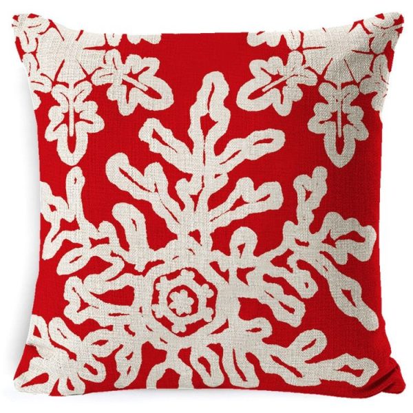 Christmas Linen Red Hug Pillowcase Without Pillow Core, Size: 45 x 45cm (SDBZ-00313)