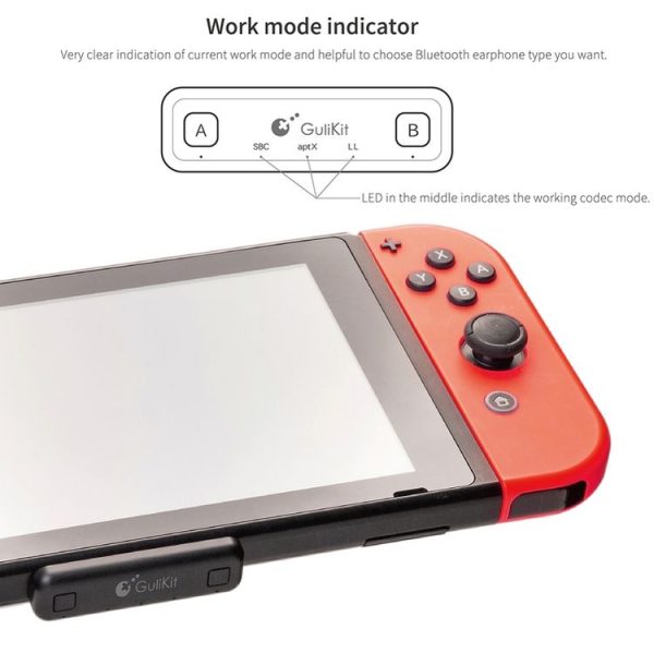 Gulikit Bluetooth Wireless Audio Adapter For Nintendo Switch, Model: NS07 Blue - Image 8