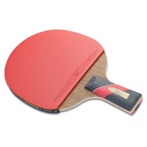 HUIESON HS-LX Six Star 5-Layer Chicken Wing Tip + 2 Layer Carbon Double Side Continuous Table Tennis Single Racket (Pen Hold Grip Racket)