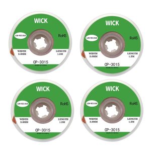 4 PCS Silk Wire Deficiency Tin With Low Residue Strip BGA To Remove Tin Welding Strip Electronic Maintenance Welding Material, Model: CP-3015 3.0mm x 1.5m