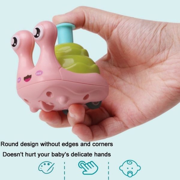 3 PCS Children Animal Press Crawling Toy Car, Random Color Delivery, Specification: Cake Car - Image 6