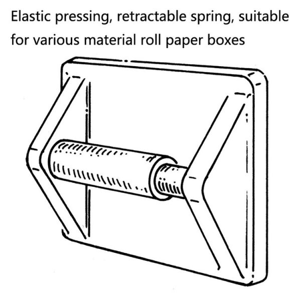 Tissue Box Plastic Retractable Shaft Core Spring Retractable Roll Paper Shaft, Style: Nickel Wire Drawing - Image 6
