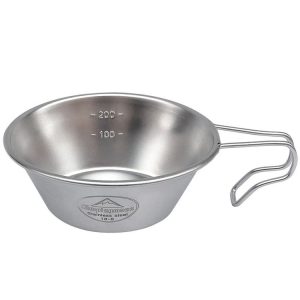 Campingmoon S220 Outdoor Portable Thickened Stainless Steel Bowl Camping Multi-Purpose Cutlery (Metallic)