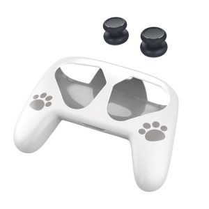 DOBE TNS-1171 Gamepad Protection Set Handle Protective Case + Rocker Cap For Nintendo Switch Pro (White)