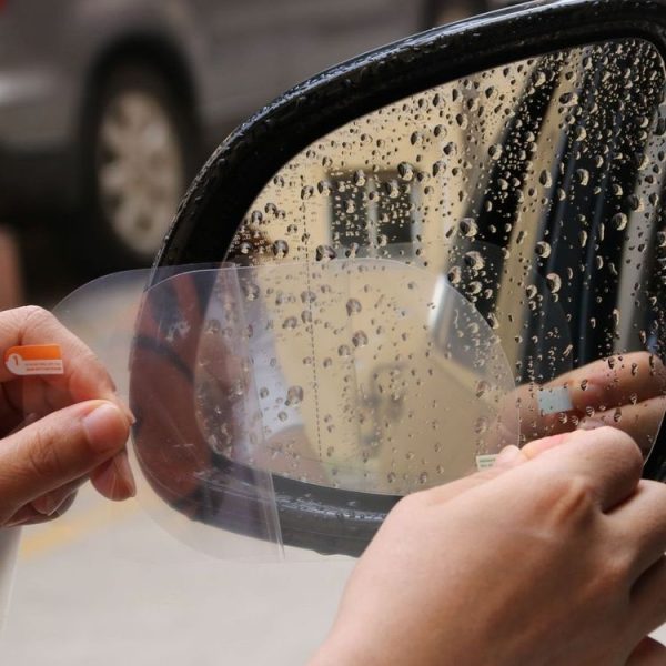 2pcs / Set Rainproof Anti-Fog And Anti-Reflective Film For Car Rearview Mirror Ellipse 85x110mm (Transparent) - Image 6