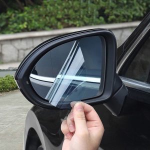 2pcs / Set Rainproof Anti-Fog And Anti-Reflective Film For Car Rearview Mirror Round 150mm (Transparent)