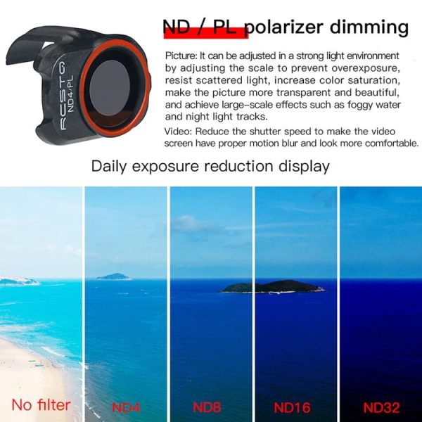 RCSTQ 4 in 1 ND4 / 8 / 16 / 32-PL Filter For DJI Mini / Mini 2 / Mini SE - Image 9