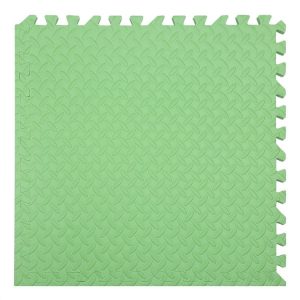 Household Stitching Leaf Pattern Thick Foam Crawling Mat, Size: 60x2.5cm (Green)