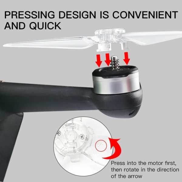 RCSTQ Drone Aircraft Transparent Three-Blade Propeller For DJI FPV (Two Pairs) - Image 3
