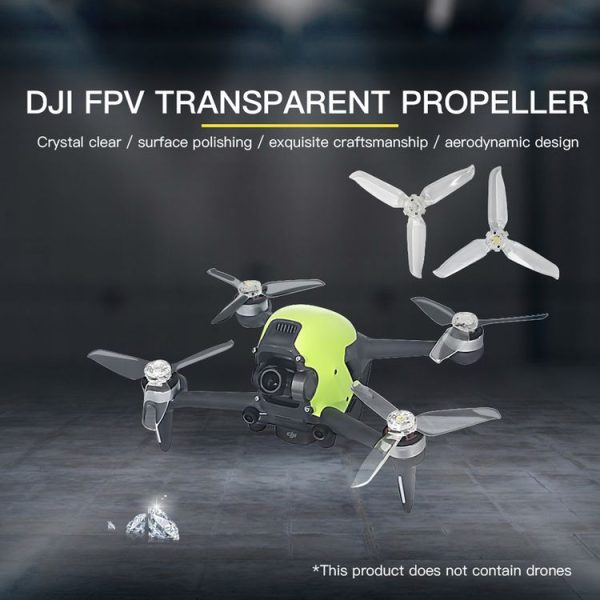 RCSTQ Drone Aircraft Transparent Three-Blade Propeller For DJI FPV (Two Pairs) - Image 6