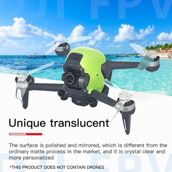 RCSTQ Drone Aircraft Transparent Three-Blade Propeller For DJI FPV (Two Pairs) - Image 8