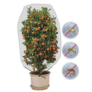 Plant Insect Cover Net With Drawstring Greenhouse Fruit Tree Bird Cover, Size: 1x1.4m (White)