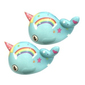 2 PCS TTPU1210 Color Printing Whale Slow Rebound Decompression Toy (Blue)