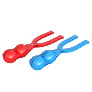 2 PCS Large Double Ball Children Winter Outdoor Playing With Snow Grippers Snowball Fight Tools, Random Color Delivery