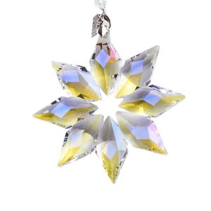7028 Crystal Snowflake Car Pendant Decoration, Colour: Colorful