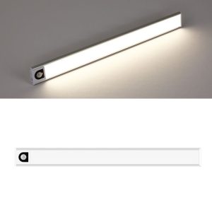 Intelligent Automatic Human Body Induction Wireless LED Lamp 60cm (Silver + Neutral Light)