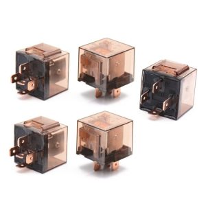 5 PCS 100A Automotive Relay With Indicator Light (12V 4 Plug 100A)