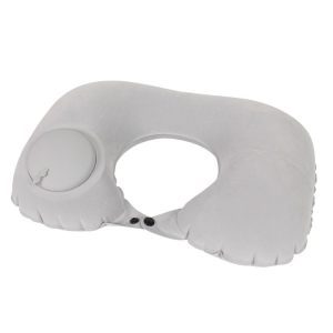 Travel Inflatable Press U-Shaped Neck Guard Pillow, Colour: Flocked U009-03(Light Gray)