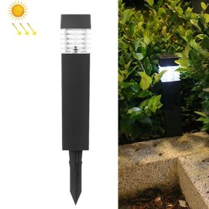 Solar Waterproof Outdoor Landscape Square Column Lawn Light (White Light)