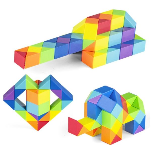 Children Puzzle Toy Color Variety Segment Magic Ruler, Spec: Hollow-72 Sections - Image 5