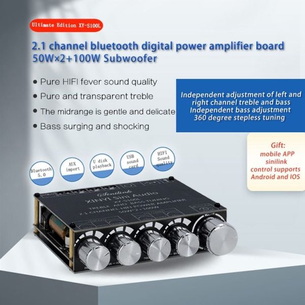 XINYI XY-S100L Sini Audio Channel 2.1 Bluetooth Power Board Module (S100L) - Image 6