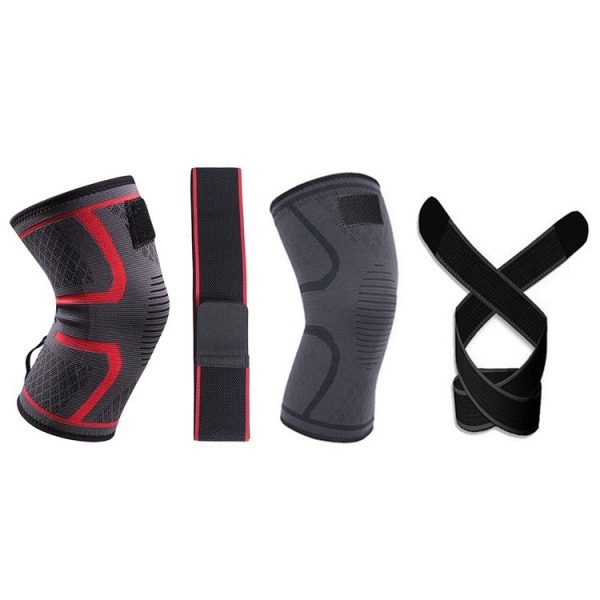 Pressurized Tape Knit Sports Knee Pad, Specification: XL (Black) - Image 2