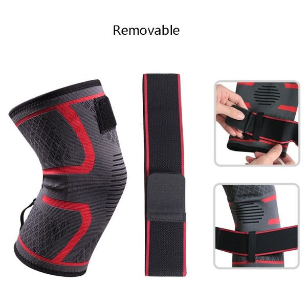 Pressurized Tape Knit Sports Knee Pad, Specification: XL (Black) - Image 4