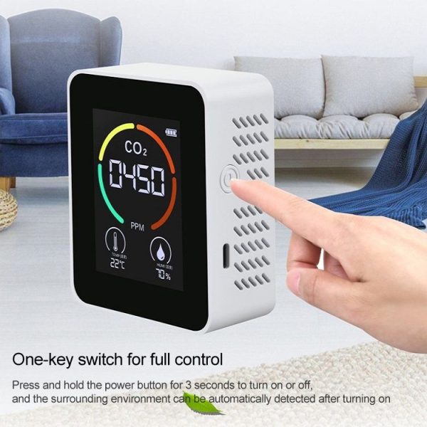 XY-T01 Temperature Humidity Display CO2 Meter Carbon Dioxide Air Quality Detector (Semiconductor Black) - Image 6