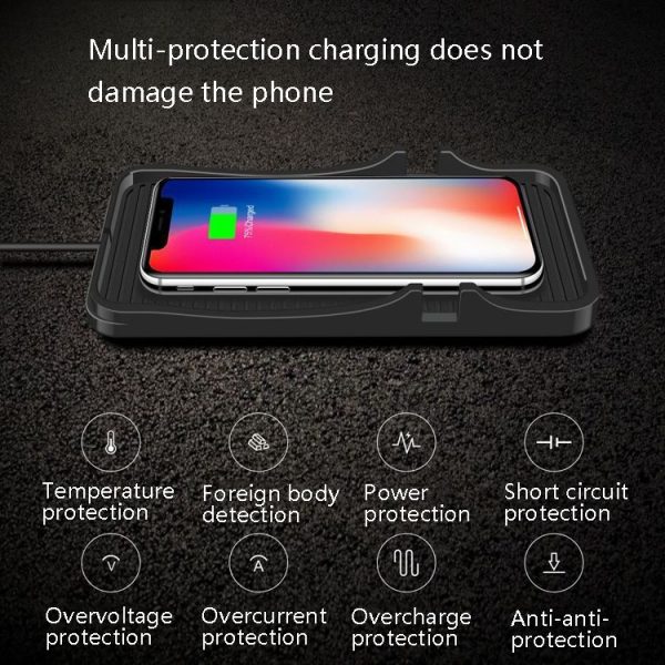 C7 Car Navigation 2 In 1 Multi-Function Non-Slip Pad Wireless Charger (Black) - Image 7