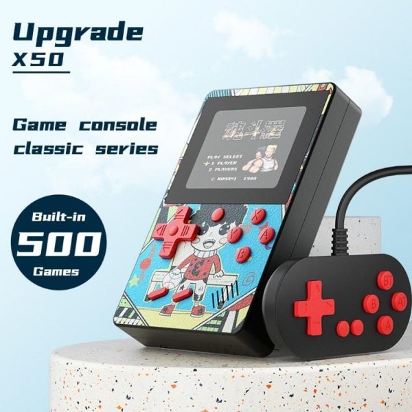 X50 500 in 1 2.8 Inch Kids Macaron Handheld Game Console, Style: Doubles, Random Color - Image 4