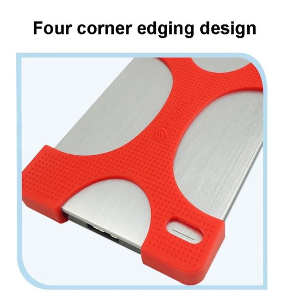 2 PCS Mobile Hard Drive Silicone Protective Case For Seagate1 / 2T (Transparent White) - Image 5