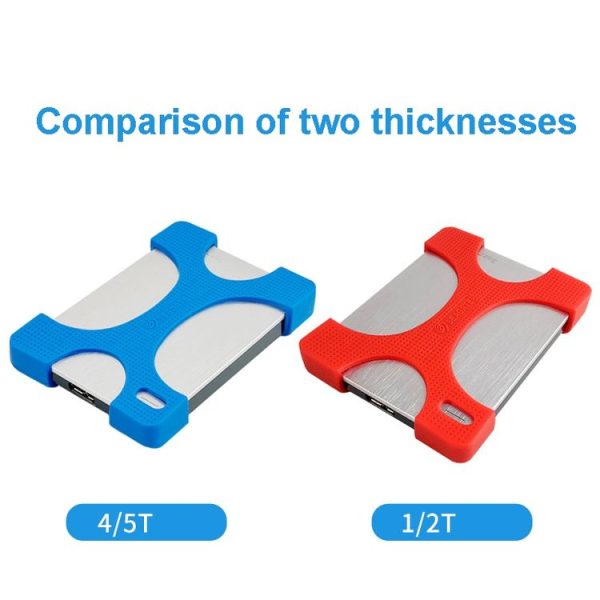 2 PCS Mobile Hard Drive Silicone Protective Case For Seagate 4 / 5T (Black) - Image 4