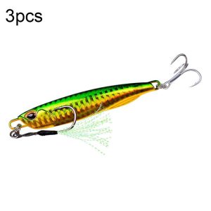 3 PCS PROBEROS LF103 Simulation Metal Sea Fishing Bait, Specification: 30g (A With Hook)
