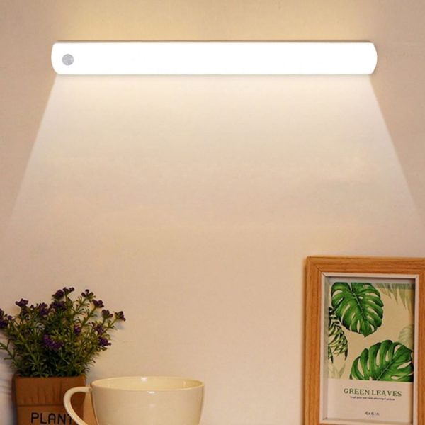 Magnetic Rechargeable Cabinet Bedside Human Body Induction Lamp, Specification: 600 mAh With Switch 25cm (White Light)