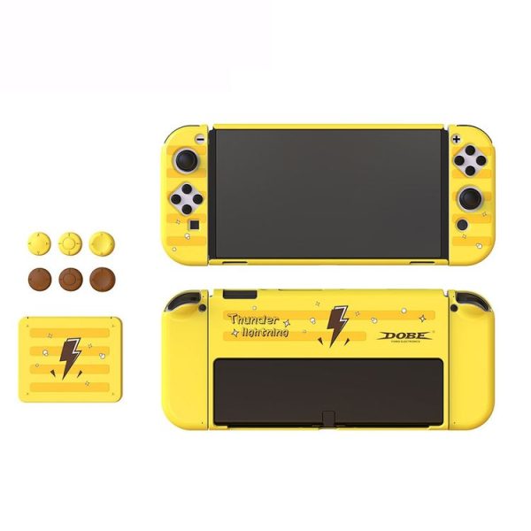 DOBE TNS-1192 Host Handle Protective Shell + Card Box + Rocker Cap Set For Switch OLED