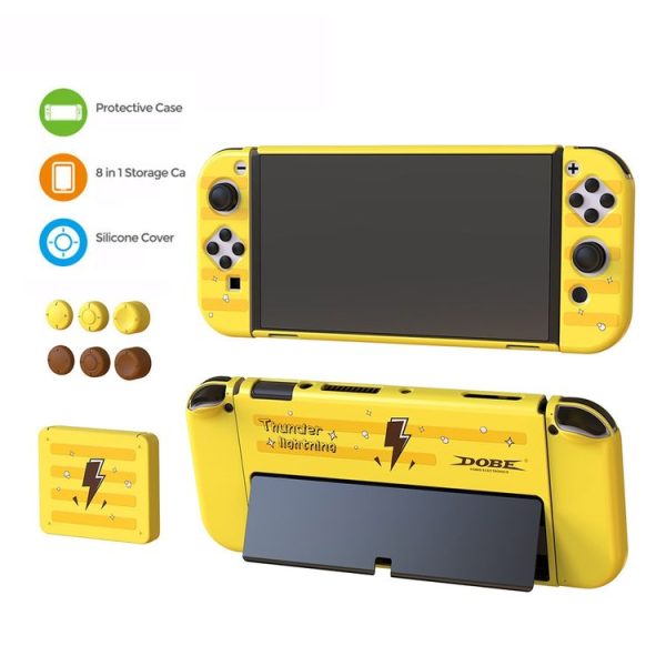 DOBE TNS-1192 Host Handle Protective Shell + Card Box + Rocker Cap Set For Switch OLED - Image 3
