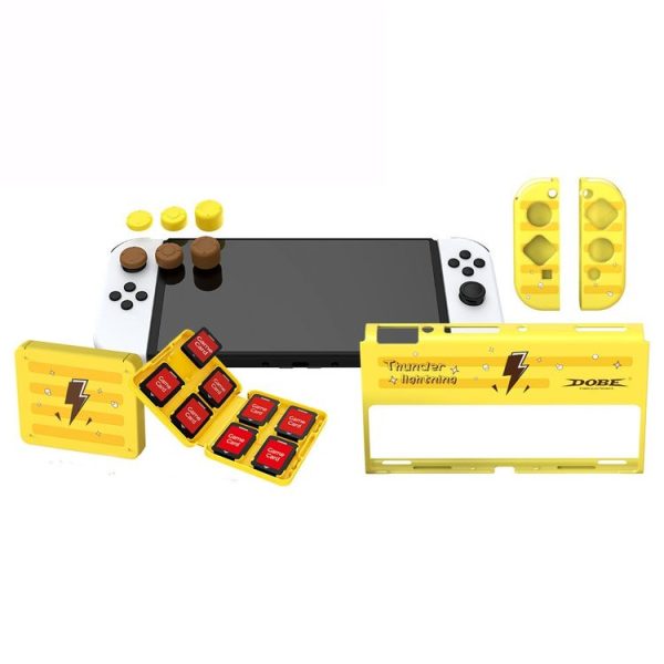 DOBE TNS-1192 Host Handle Protective Shell + Card Box + Rocker Cap Set For Switch OLED - Image 5