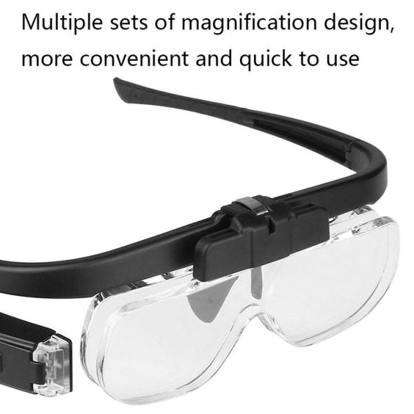 11642DC Multi-magnification Glasses-type Maintenance Rechargeable Magnifying Glass - Image 4