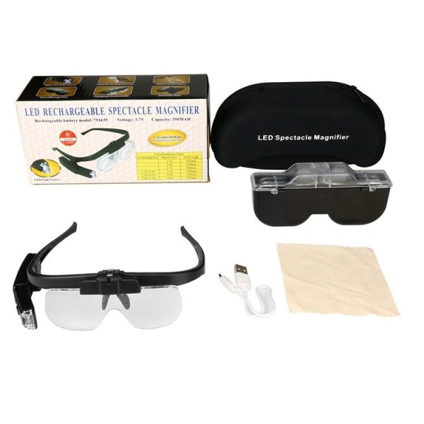 11642DC Multi-magnification Glasses-type Maintenance Rechargeable Magnifying Glass - Image 7