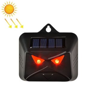 209A Solar High Frequency Flash Nocturnal Animal Repeller (Black Owl)